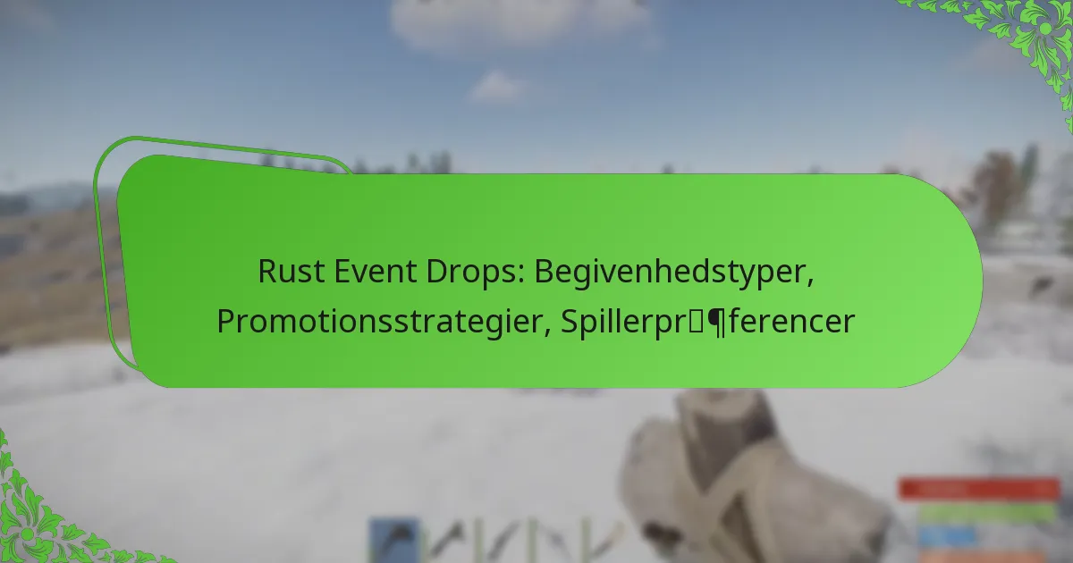Rust Event Drops: Begivenhedstyper, Promotionsstrategier, Spillerpræferencer