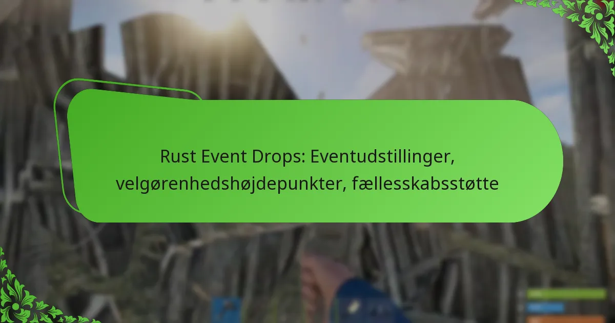 Rust Event Drops: Eventudstillinger, velgørenhedshøjdepunkter, fællesskabsstøtte