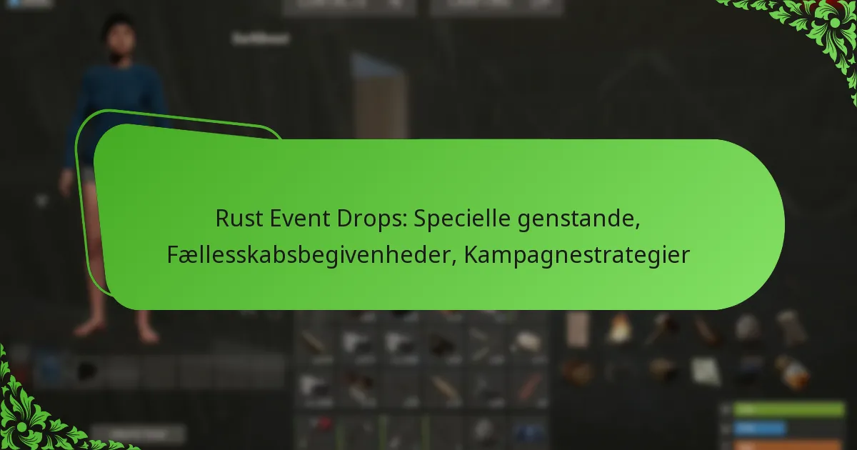Rust Event Drops: Specielle genstande, Fællesskabsbegivenheder, Kampagnestrategier