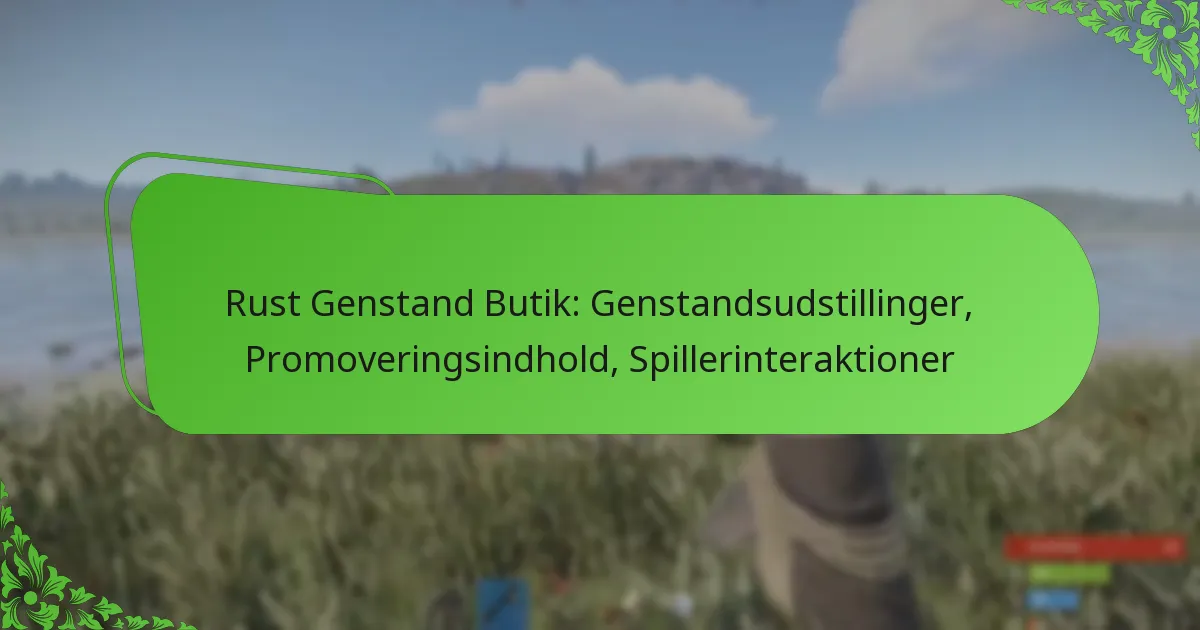 Rust Genstand Butik: Genstandsudstillinger, Promoveringsindhold, Spillerinteraktioner