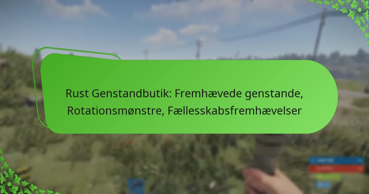 Rust Genstandbutik: Fremhævede genstande, Rotationsmønstre, Fællesskabsfremhævelser