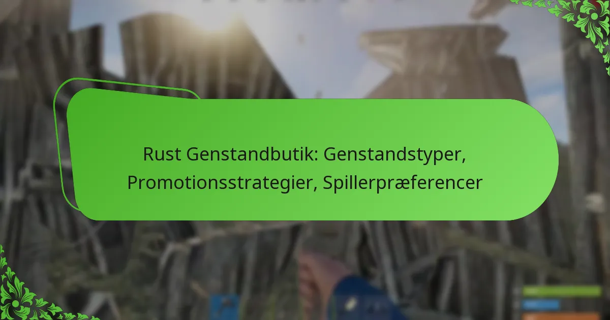 Rust Genstandbutik: Genstandstyper, Promotionsstrategier, Spillerpræferencer