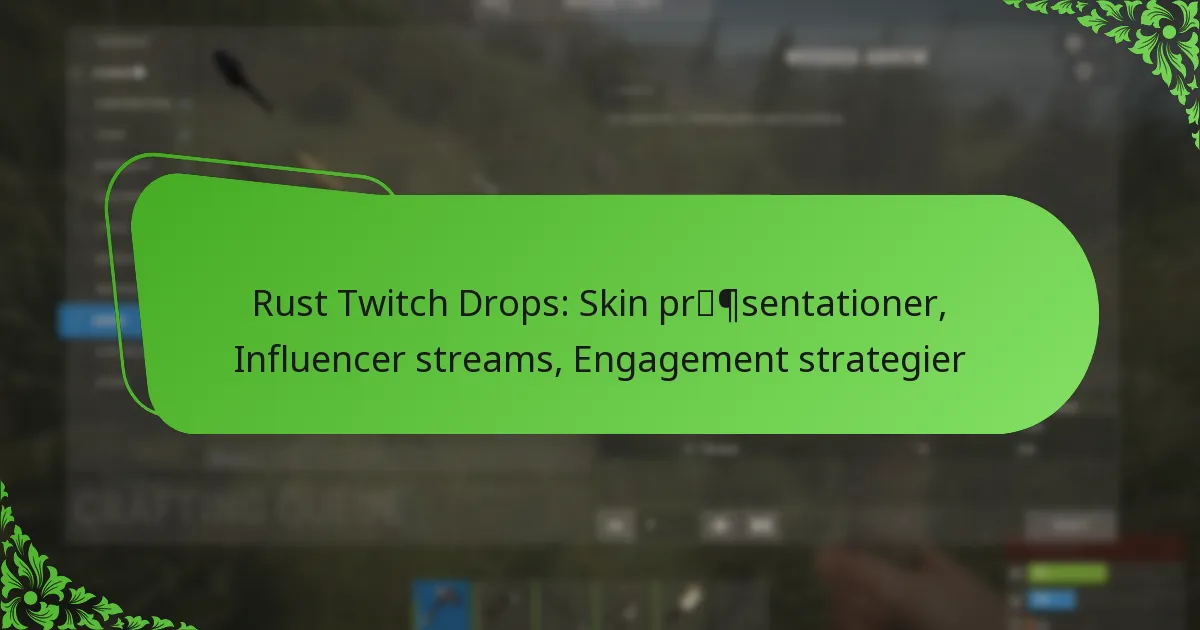 Rust Twitch Drops: Skin præsentationer, Influencer streams, Engagement strategier