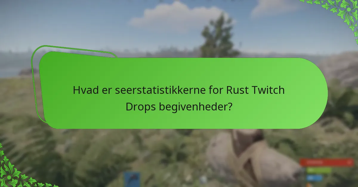 Hvad er seerstatistikkerne for Rust Twitch Drops begivenheder?