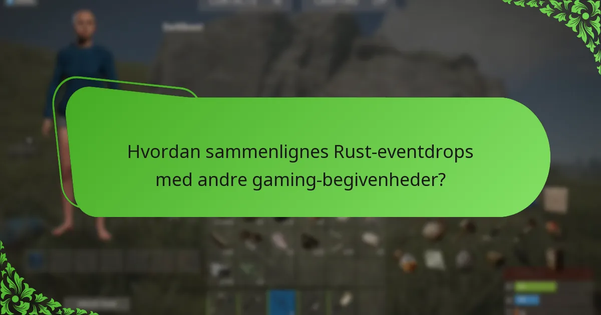 Hvordan sammenlignes Rust-eventdrops med andre gaming-begivenheder?